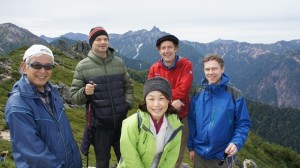 A few of the 2014 Autumn Haikers at Mt. Tsubakurodake, Nagano-ken